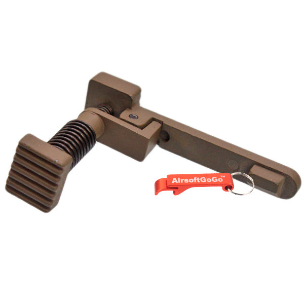 Magazine release magazine catch set for electric gun A&K Masada (tan color)