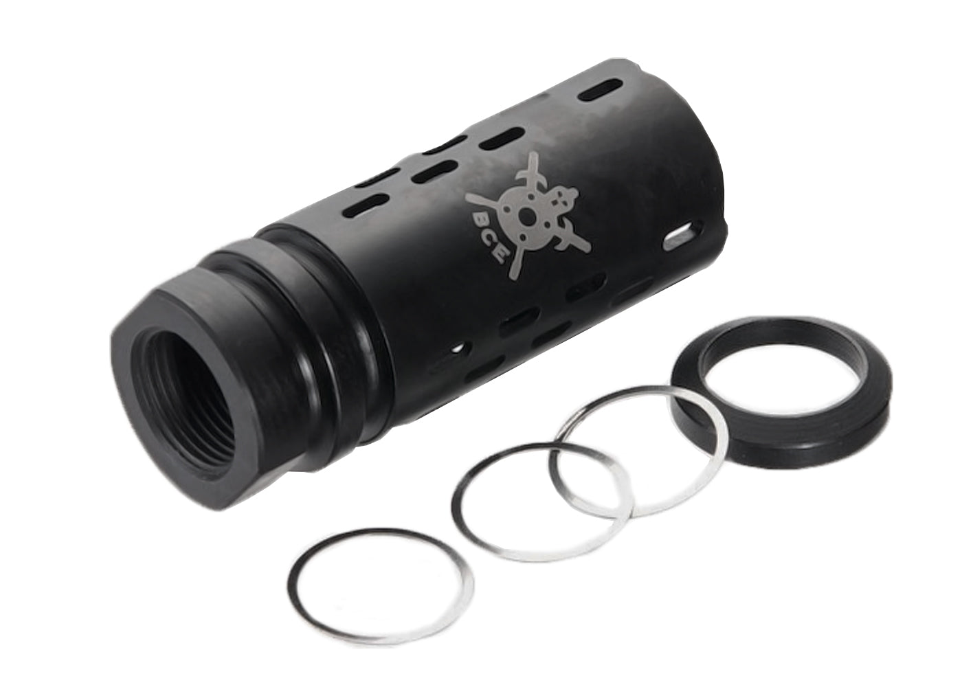 PTS Battle Comp BCE 1.5 Airsoft Flash Hider 14mm CCW - Black