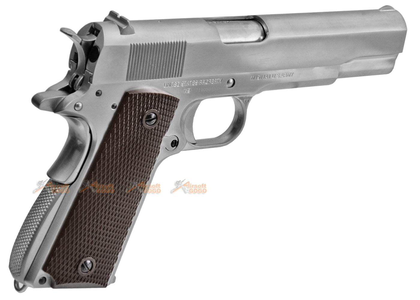 WE サイバーガン コルト1911 ガス ブローバック ( シルバー )