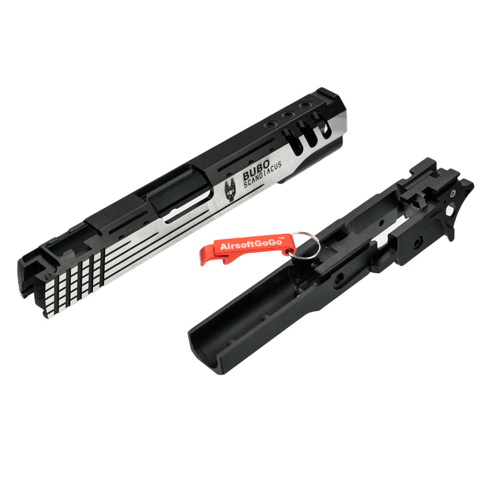 DEEP FIRE BUBO SCANDIACUS Metal 5.1 inch Custom Slide & Frame Set for Marui Hicapa 5.1