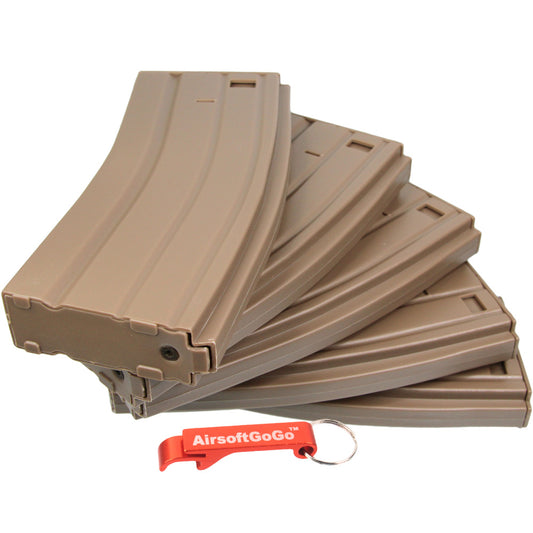 160 round magazine for electric gun M4 (5 pieces, dark earth color)