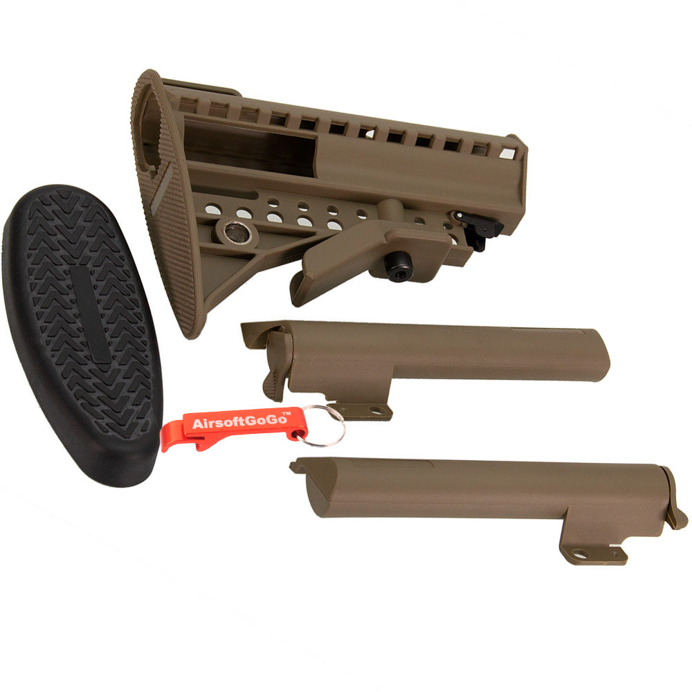 M4 / M16用E&C MODクレーンストック (タン色)
