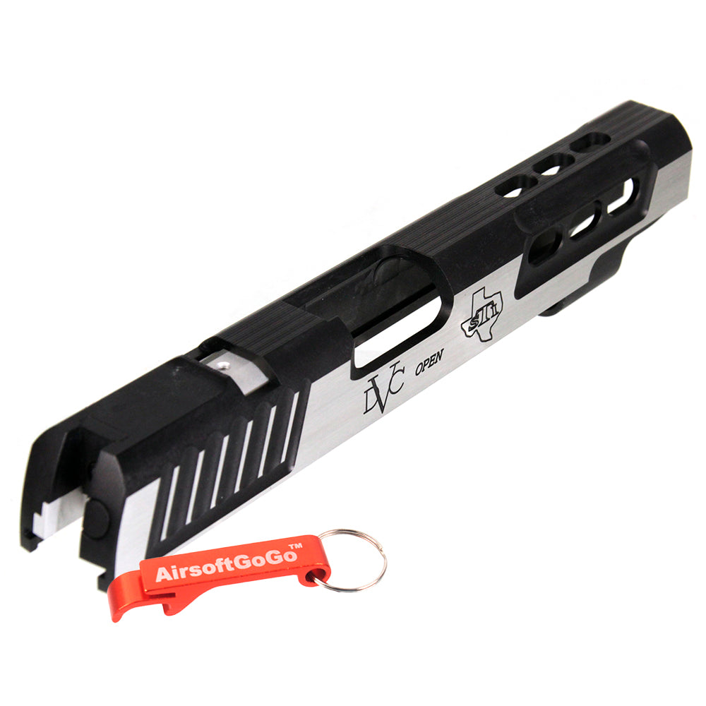 Marui Hicapa 5.1 Compatible Gunsmith Bros STI DVC Type Aluminum Custom Slide Set (Silver & Gold)