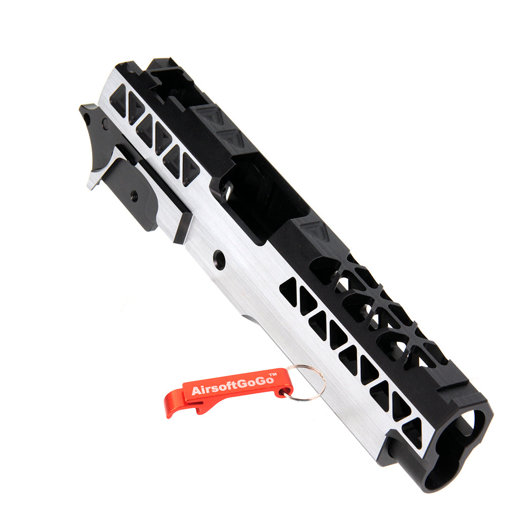 Gunsmith bros Marui GBB High Capa Series Custom Slide Set (Triangular Type) - Black & Silver