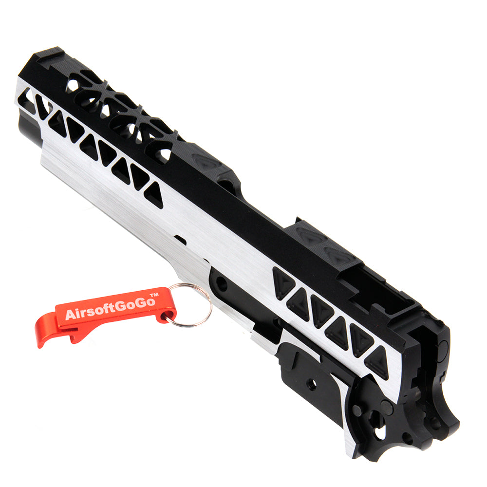 Gunsmith bros Marui GBB High Capa Series Custom Slide Set (Triangular Type) - Black & Silver