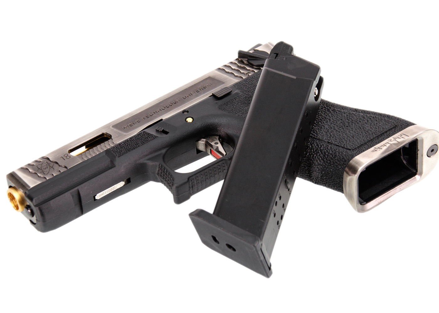 WE G18C T3モデル ガスブローバック (色:黒/ 銀/ 金 )