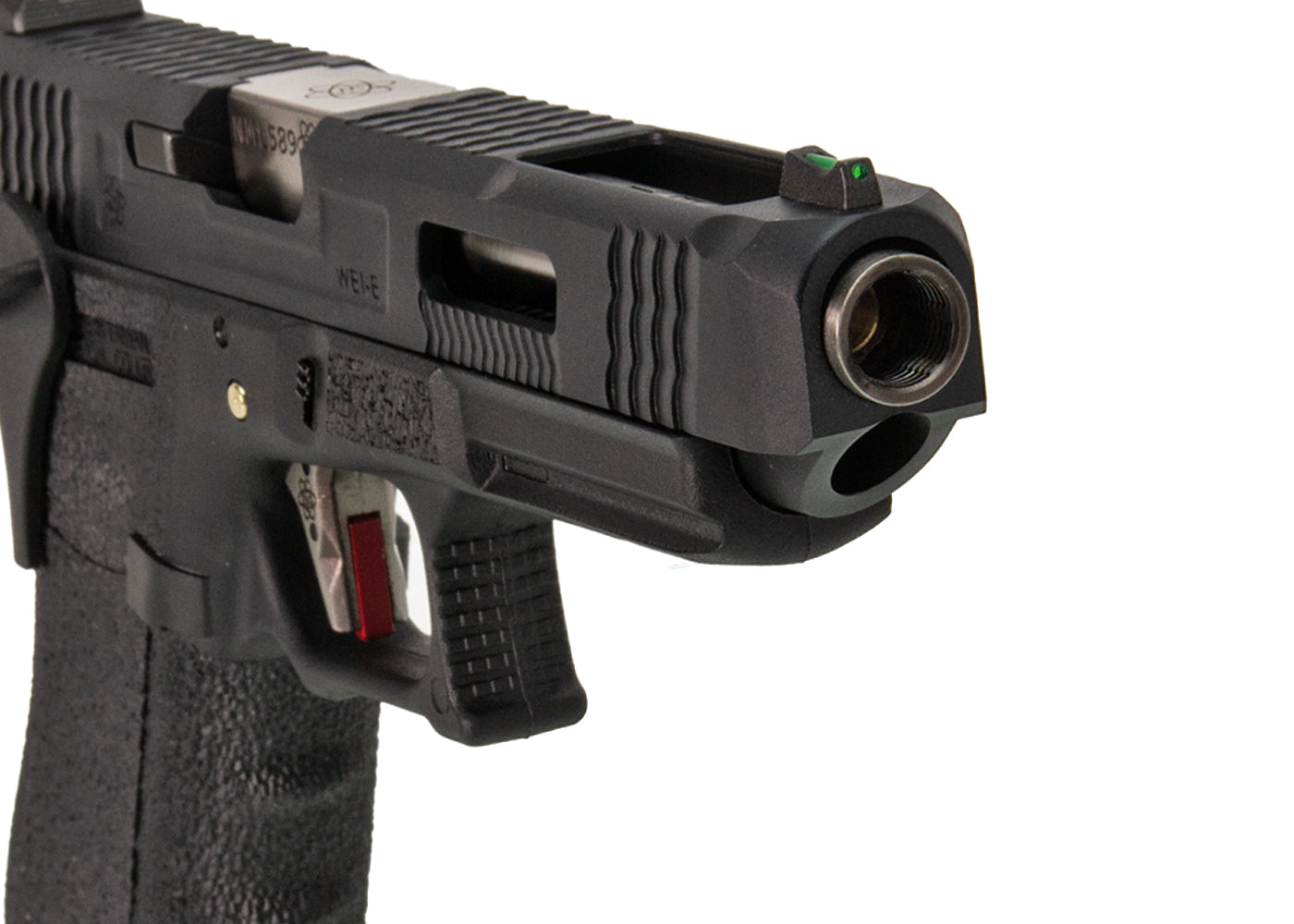 WE G34 T5 ガスブローバック  (シルバーアウターバレル、ブラックフレーム)