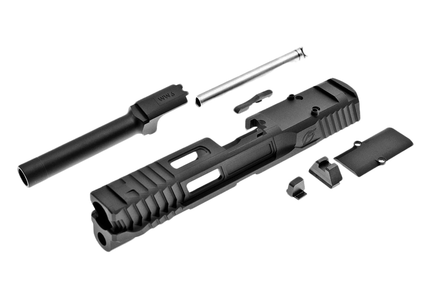 JDG Floyds License Poseidon Style M&P RMR Cut Slide Set Tokyo Marui M&P9L Gas Blowback GBB Only (Black)