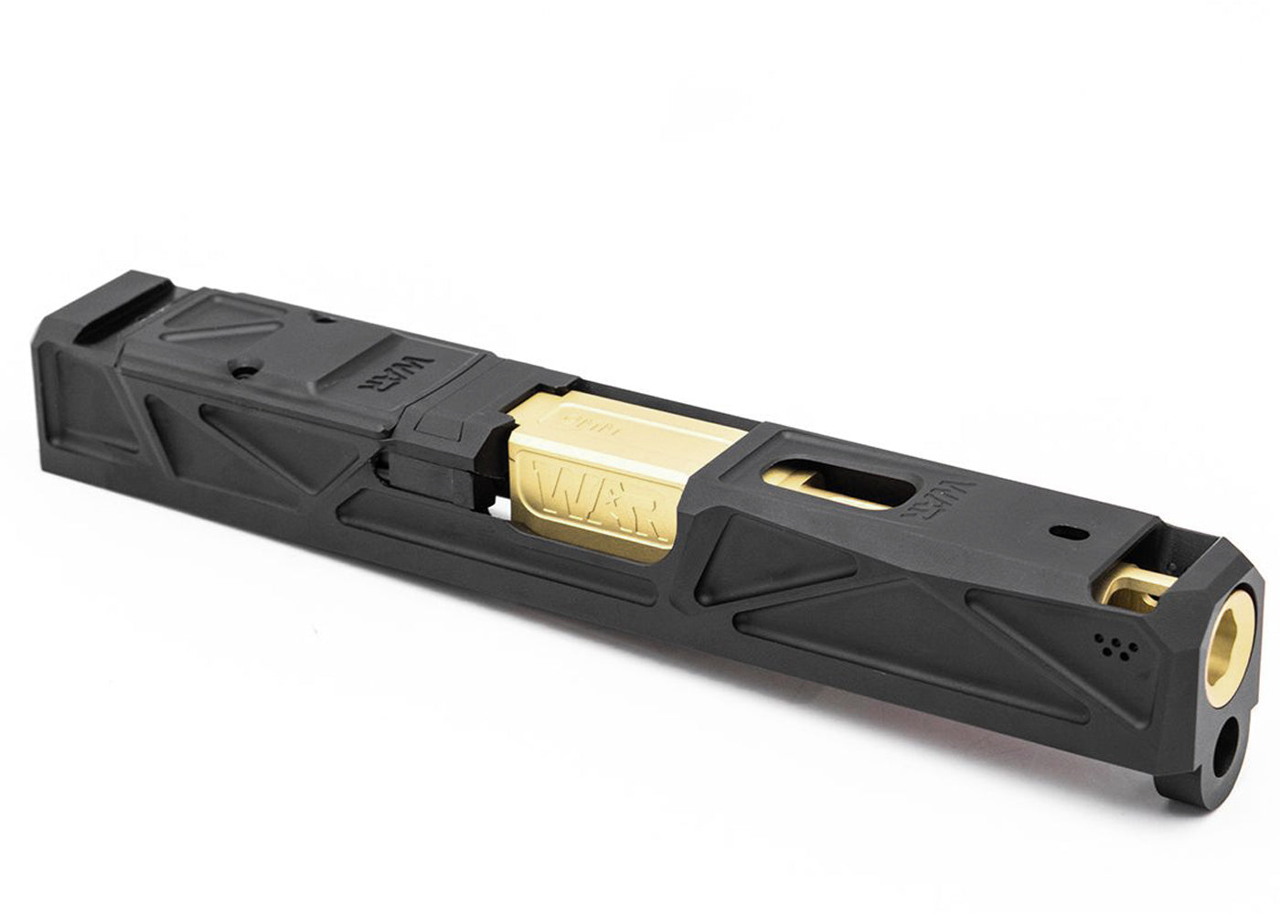 JDG WAR Afterburner RMR Slide Set Tokyo Marui G19 Gen 3 Gas Blowback GBB Only (License by WAR) (Black Slide/Rose Gold Barrel)