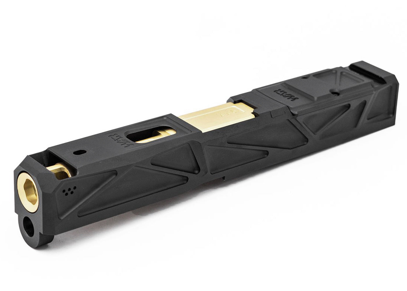 JDG WAR Afterburner RMR Slide Set Tokyo Marui G19 Gen 3 Gas Blowback GBB Only (License by WAR) (Black Slide/Rose Gold Barrel)