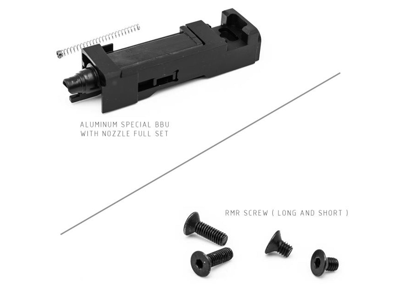 JDG WAR Afterburner RMR Slide Set Tokyo Marui G19 Gen 3 Gas Blowback GBB Only (License by WAR) (Black Slide/Rose Gold Barrel)