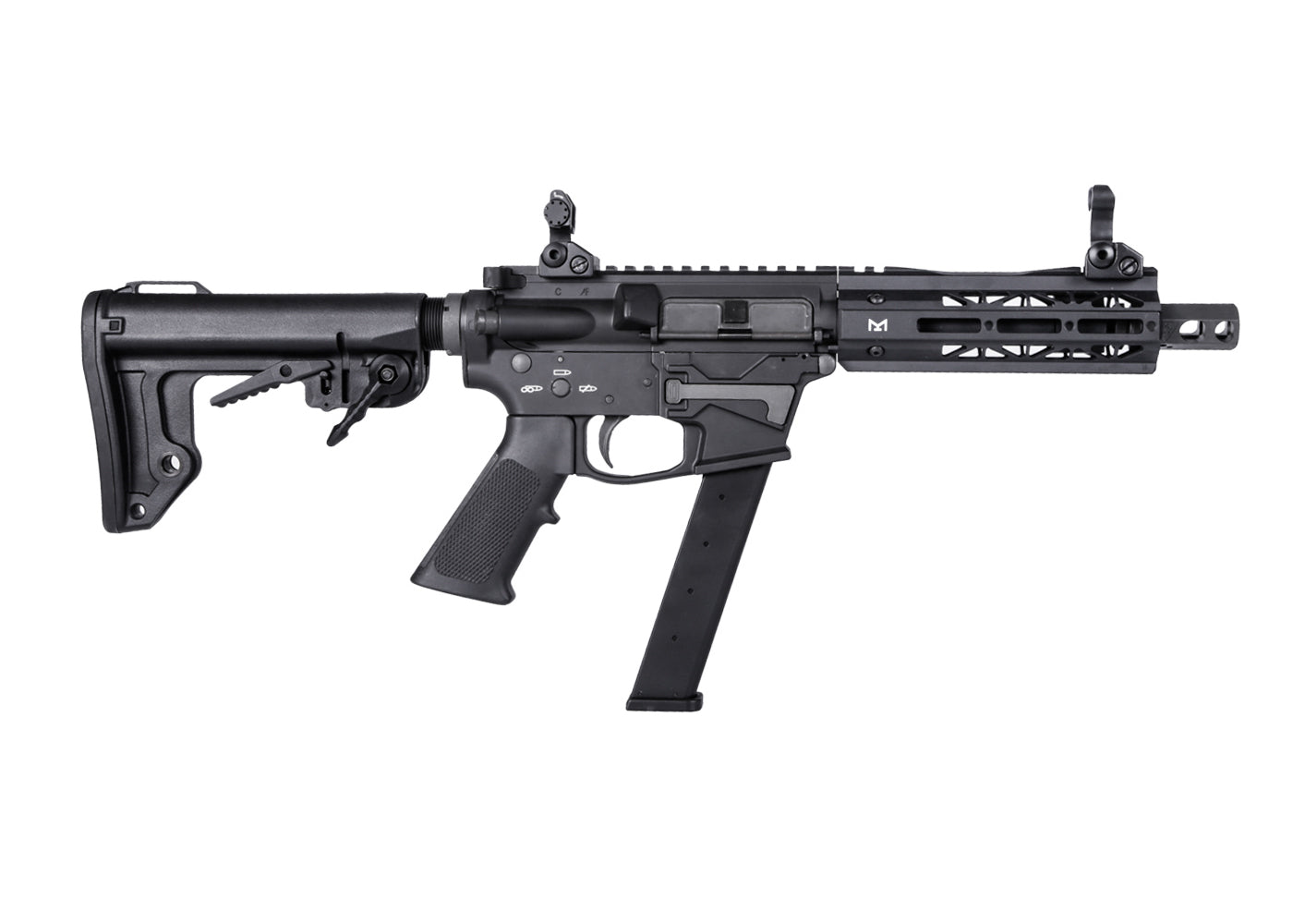 King Arms TWS 9mm SBR ガスブローバックライフル (ブラック)