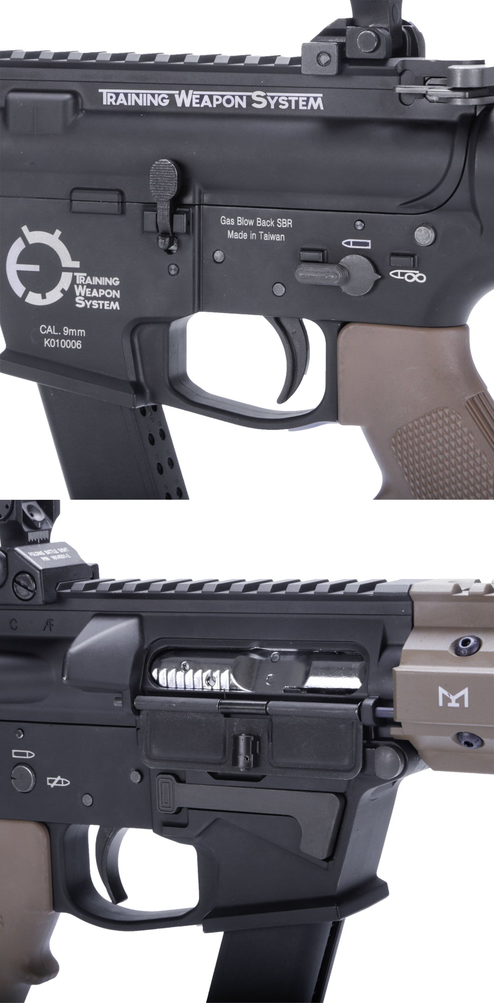 King Arms TWS 9mm SBR ガスブローバックライフル (ダークアース)