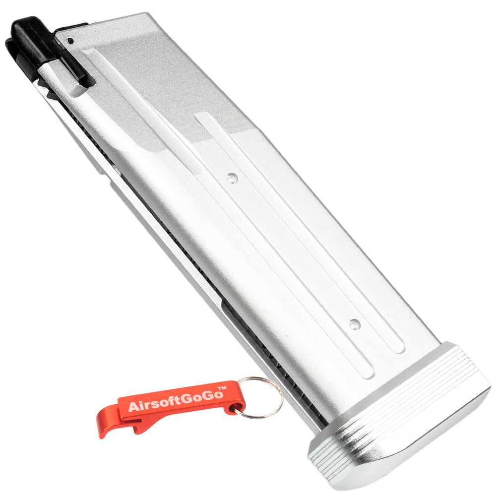KJ ・ WE ・ Tokyo Marui High Capa 5.1 ・ Ultralight Aluminum Magazine for IPSC Player (Silver, 165g)
