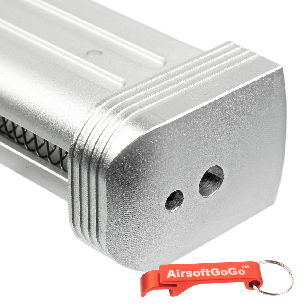 KJ ・ WE ・ Tokyo Marui High Capa 5.1 ・ Ultralight Aluminum Magazine for IPSC Player (Silver, 165g)