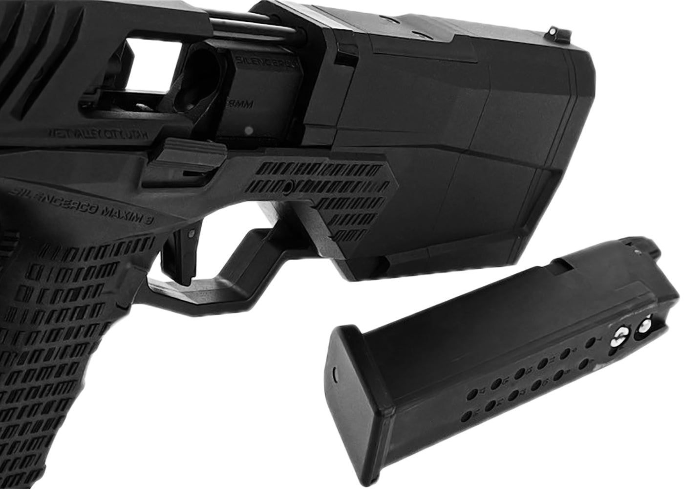 SilencerCo MAXIM 9 Green Gas GBB Gas Blowback Airsoft Pistol (by Krytac)