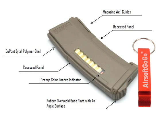 M4シリーズ電動ガン用PTS EPM 150連マガジン (ダークアース)