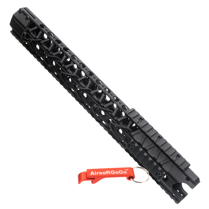 WA / WE / イノカツ(INOKATSU) M4ガスブローバック ライフル ・ Systema PTW M4電動ガン 用16.2 インチワイヤーカッターレールシステム (黒)
