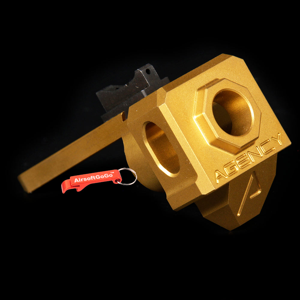 Compatible with Tokyo Marui G17 RWA Agency Arms Project NOC Glock Slide Set (Black & Gold)