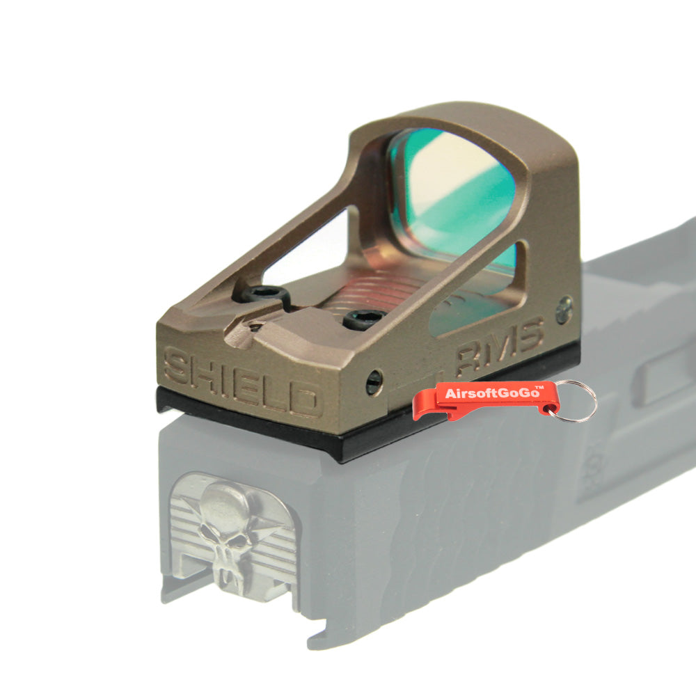 RMSタイプ 小型赤色ドットサイト マルイ&WEガスブローバックマウント対応 (1913用レイル / マウント付き、ダークアース色)