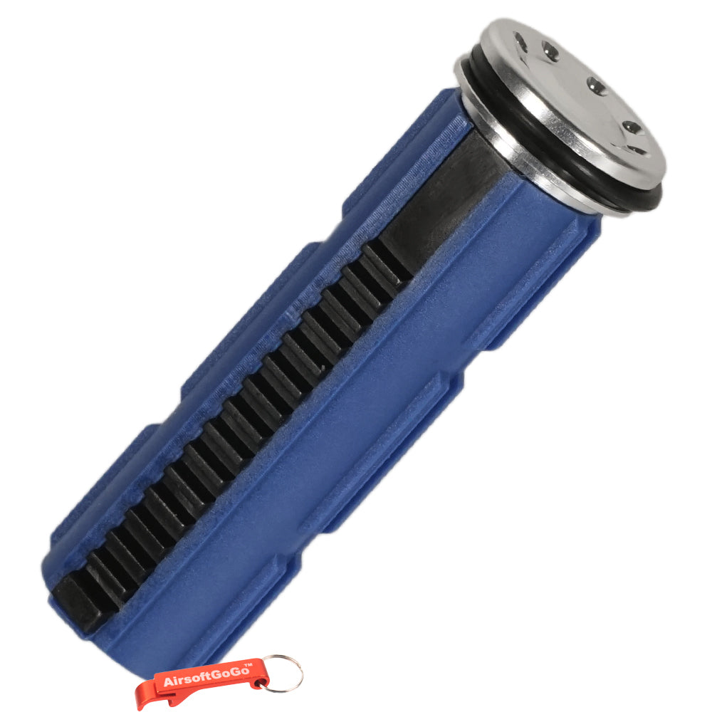 SHS Guardian Piston for Electric Gun Mecha Box 15 Steel Teeth & 8 Hole Piston Head (Blue)