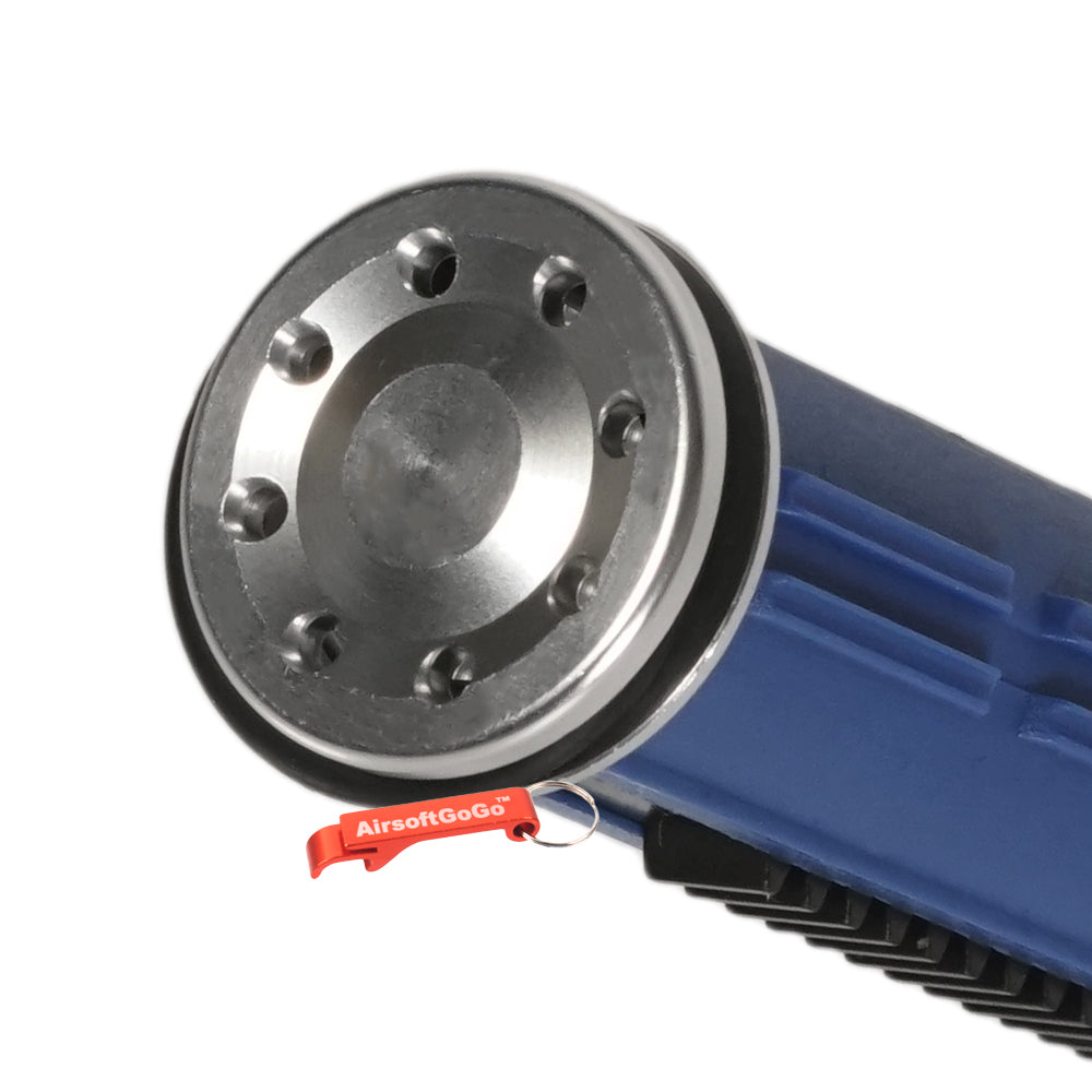 SHS Guardian Piston for Electric Gun Mecha Box 15 Steel Teeth & 8 Hole Piston Head (Blue)