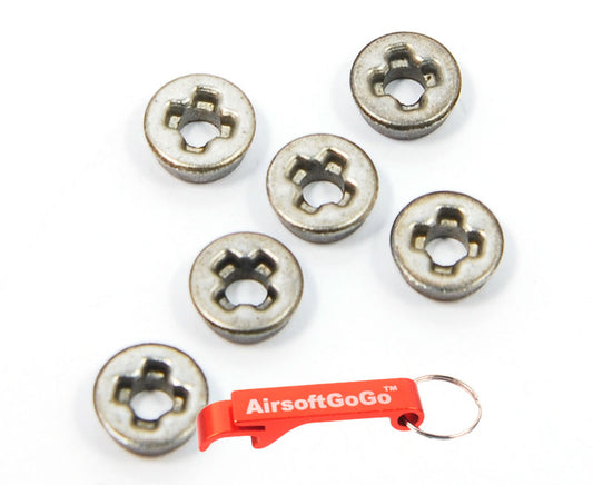 電動ガンメカボックス用 SHS潤滑クロススロット・ステンレススチール軸受け/7mm (6個入)