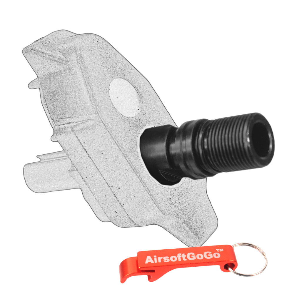 Silencer adapter for Marui MP7 pistol/WELL R4 pistol (14mm reverse thread)
