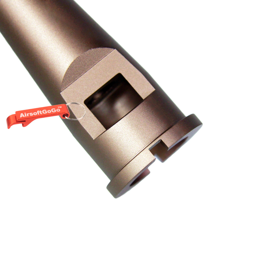 WA ガスブローバックM4/M16専用のカスタム マルチレングス アウターバレル 砂色 (サイズ:70/177/126/75mm)