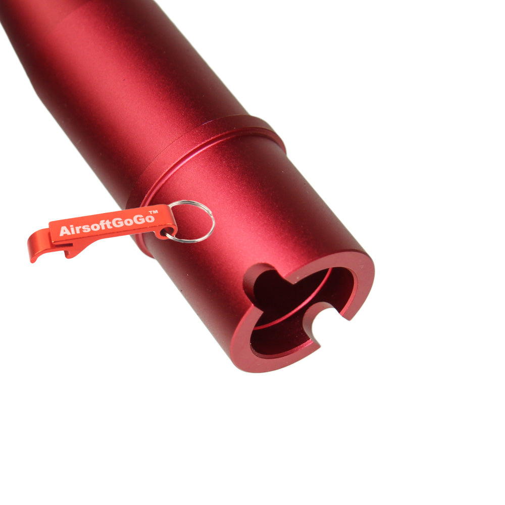 Custom multi-length outer barrel red for Systema PTW M4 (Size: 95/177/126/75mm)