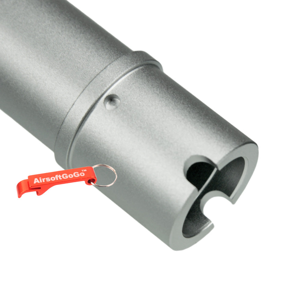 Systema PTW M4専用のカスタム マルチレングス アウターバレル 銀 (サイズ:95/177/126/75mm)