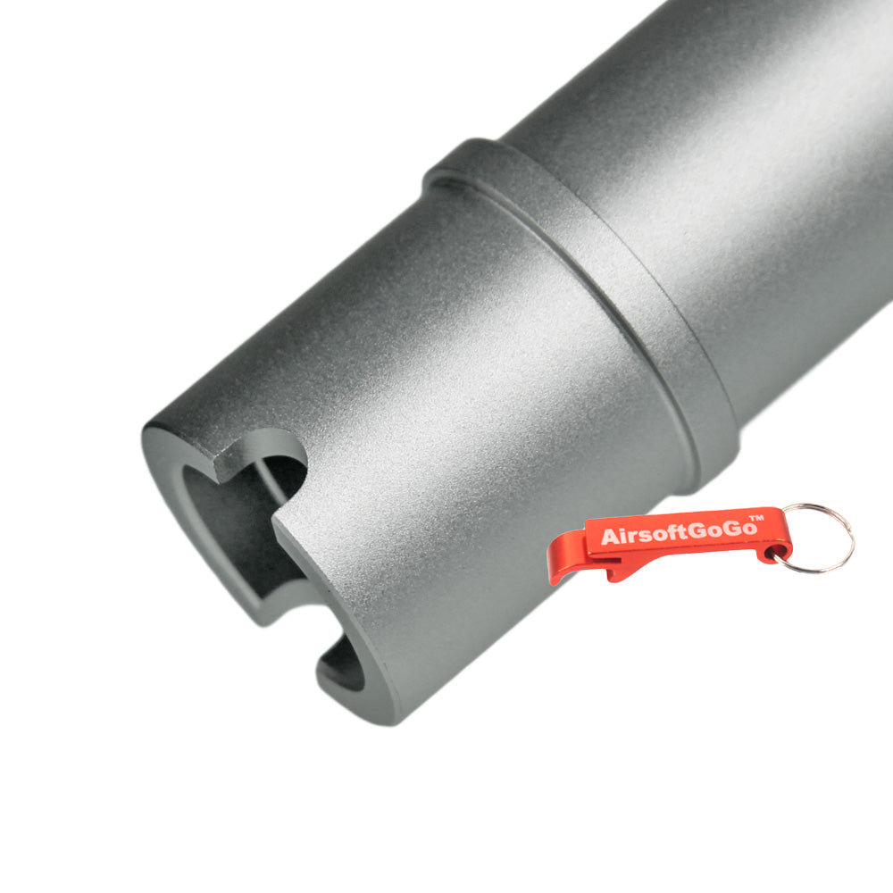 Systema PTW M4専用のカスタム マルチレングス アウターバレル 銀 (サイズ:95/177/126/75mm)