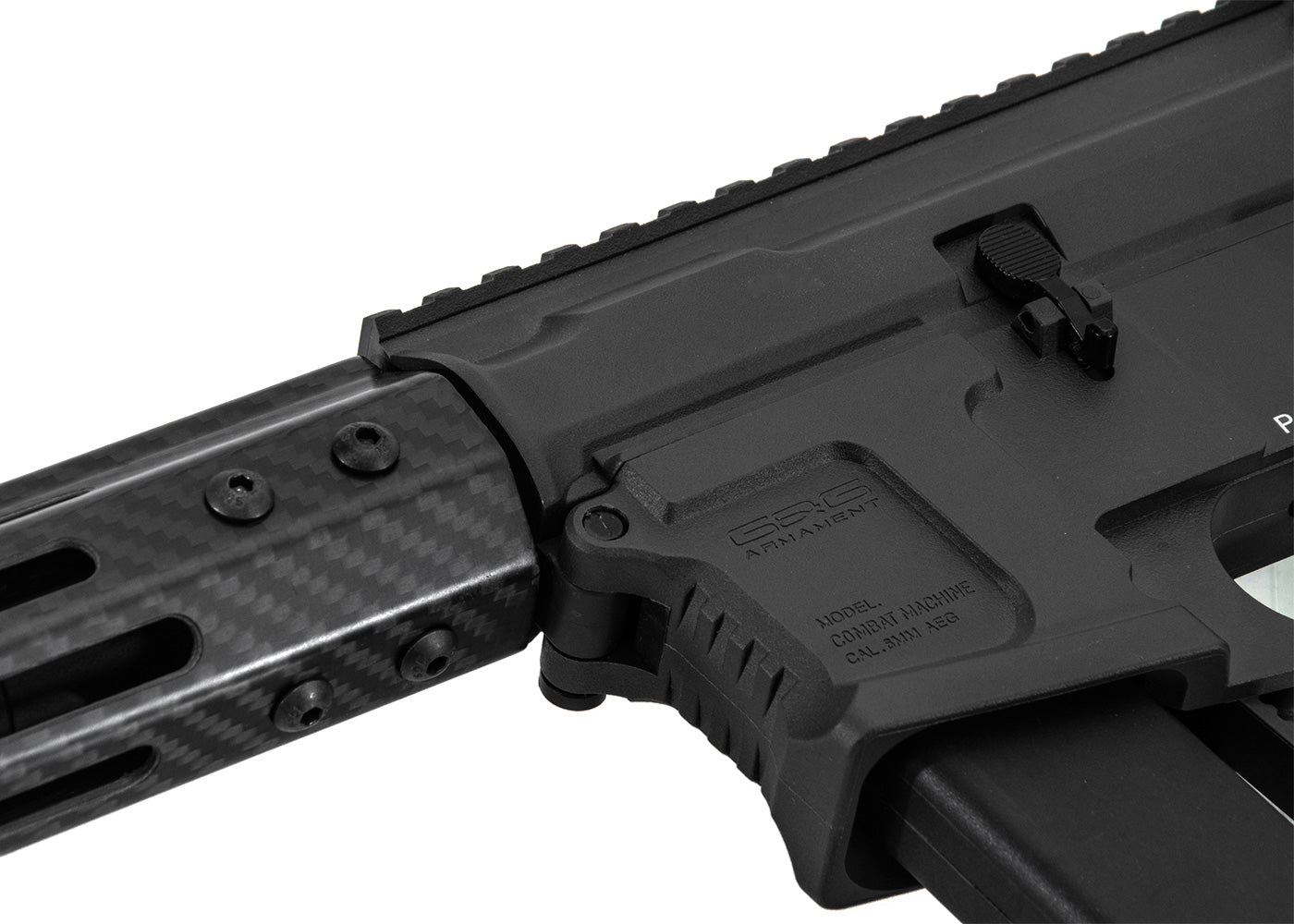 Vector Optics Vekt Defense VDCF-15カーボンファイバー 15インチスリムハンドガードレール G&G APR9専用-ブラック