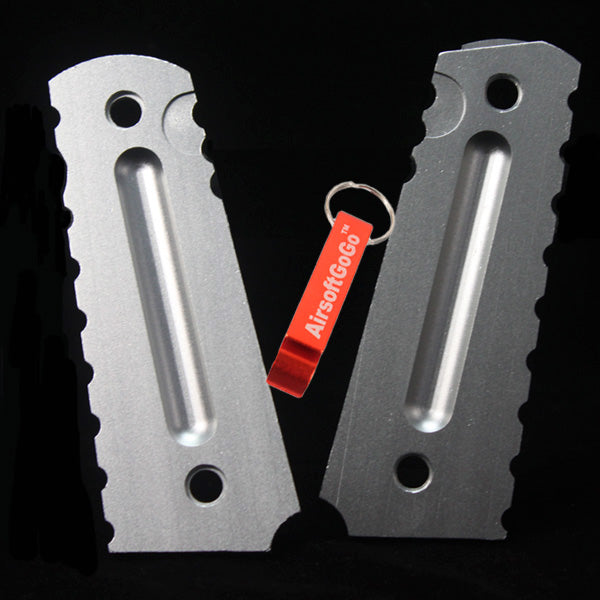 Marui 1911 & Army R27/R28/R29 gas blowback aluminum grip cover (silver)