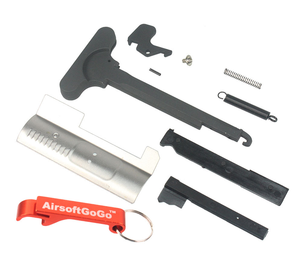 Metal cocking handle/dust cover set for Marui M4 series electric gun