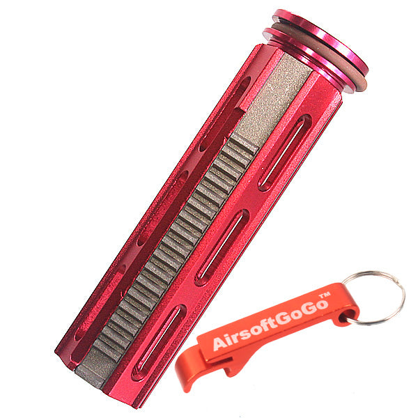 Army Force Aluminum Piston Steel 18 Tooth Piston Head (Red) for ARMY R85, SVD, SR25 AEG