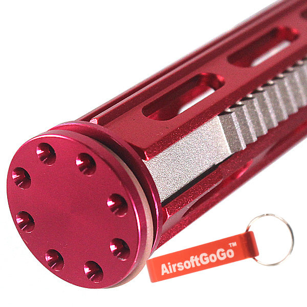 Army Force Aluminum Piston Steel 18 Tooth Piston Head (Red) for ARMY R85, SVD, SR25 AEG