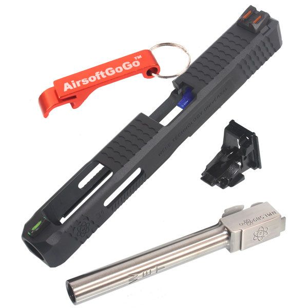 Marui/WE G34 gas blowback custom slide & silver barrel (S type)