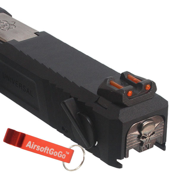 Custom slide S type for WE G18C gas blowback (silver barrel)