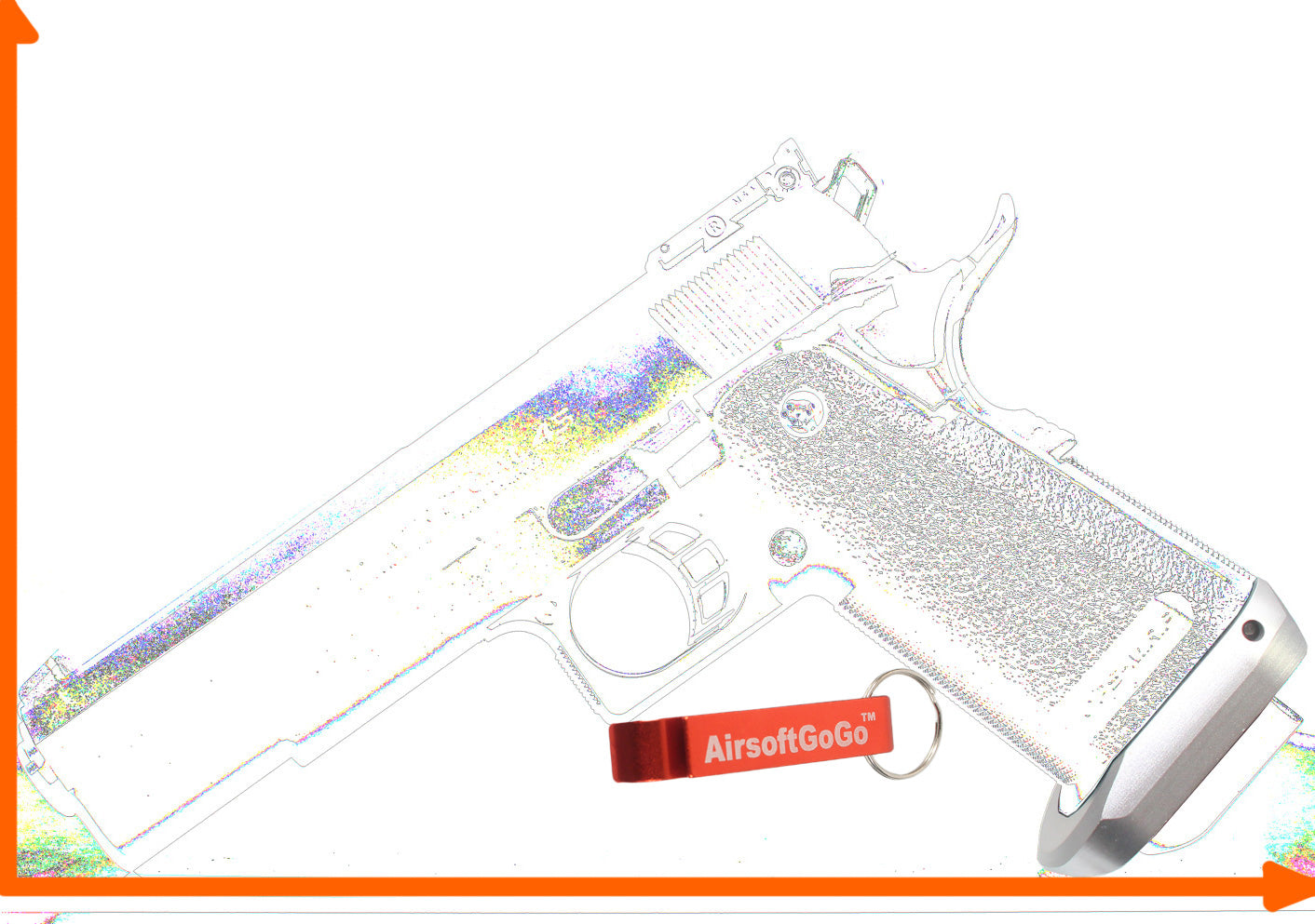 マルイ ハイキャパ 5.1 /4.3 IPSC ガスブローバック 用AIP ハイキャパ Ver.2013 マグウェル(銀)