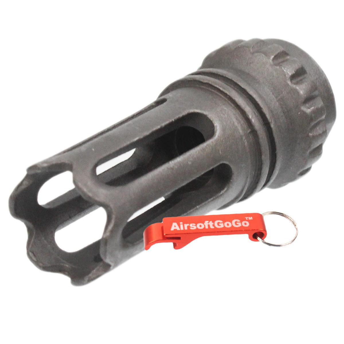 Apple Airsoft AACタイプ SCAR スチールフラッシュハイダー 14mm逆ネジ-AIRSOFT GOGO エアガン・サバゲー用品通販