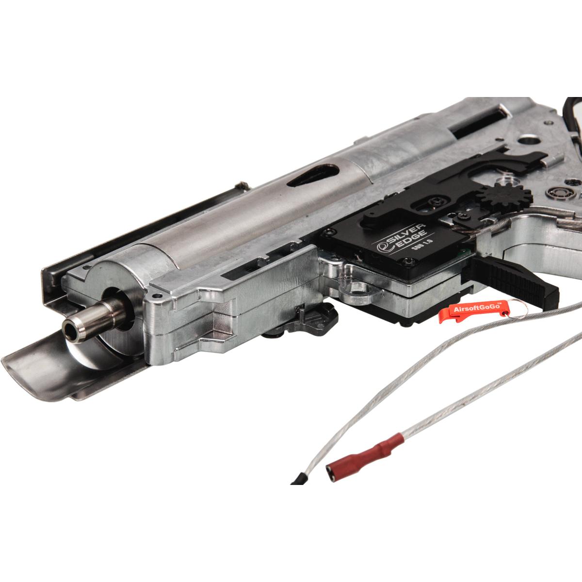 APS 電動ガンM4用 eSilver Edge S.D.U. (Super Dynamic Unit) 電子制御基板搭載のEFCSメカボックス (後配線)-AIRSOFT GOGO エアガン・サバゲー用品通販