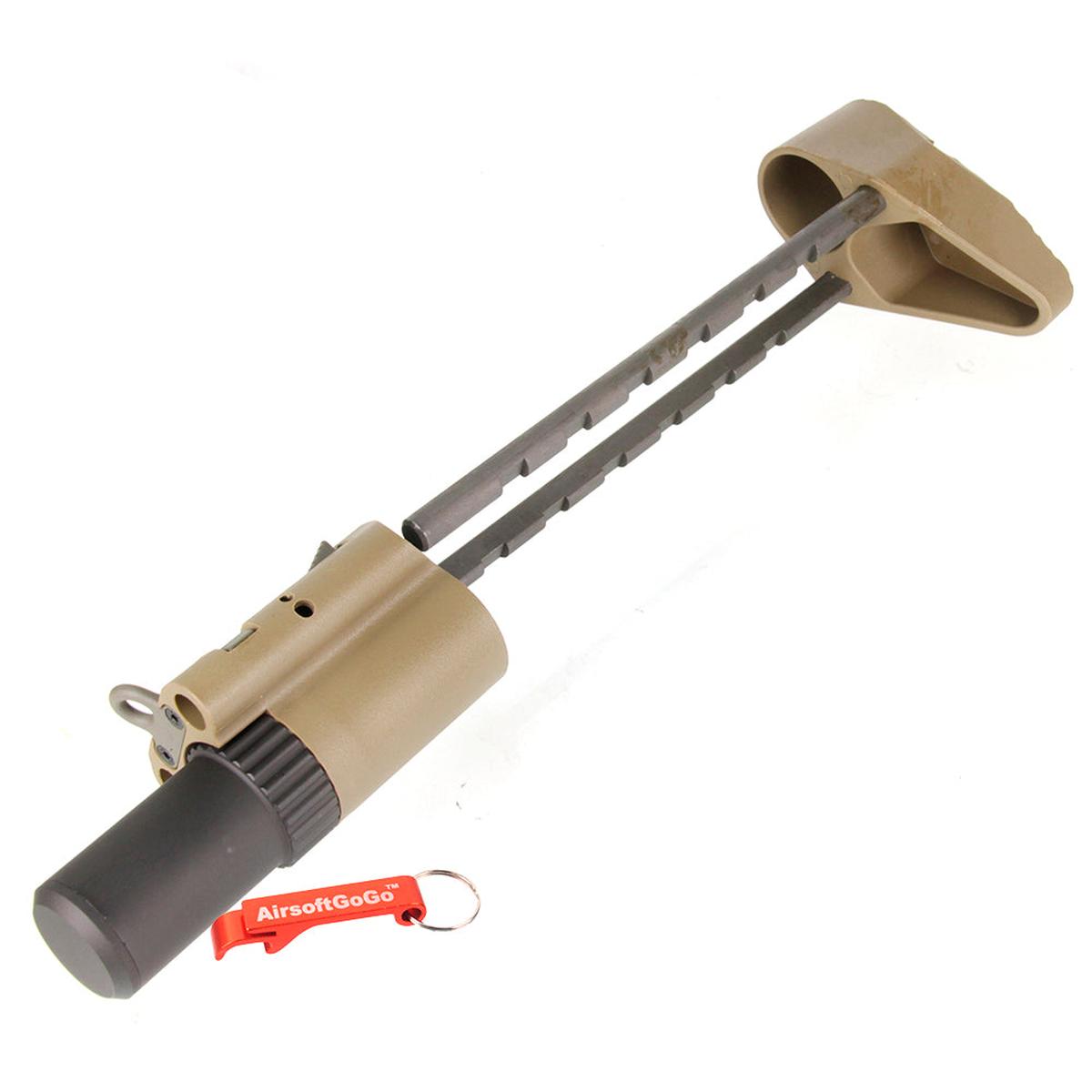 ARES AMOEBA PDW リトラクタブル ストック ARES AMOEBA AM013 AM014 AM015シリーズ対応 (ダークアース色)-AIRSOFT GOGO エアガン・サバゲー用品通販