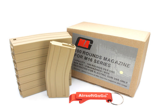 M4/M16 電動ガン用MAG 100連マガジンセット(8本入)