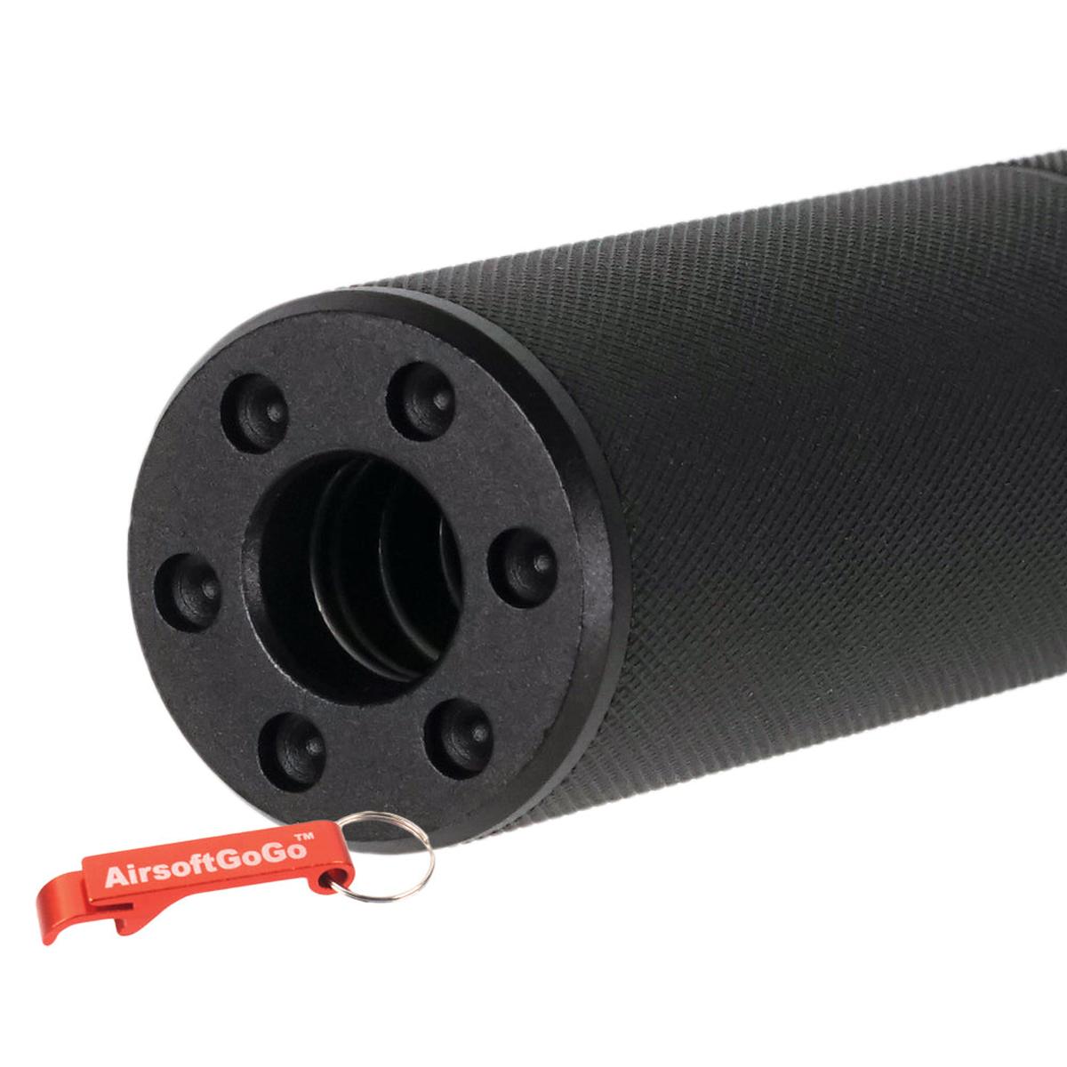 BW Bタイプ 155mm サプレッサー (14mm逆ネジ ) 電動ガン用 (ブラックカラー)-AIRSOFT GOGO エアガン・サバゲー用品通販