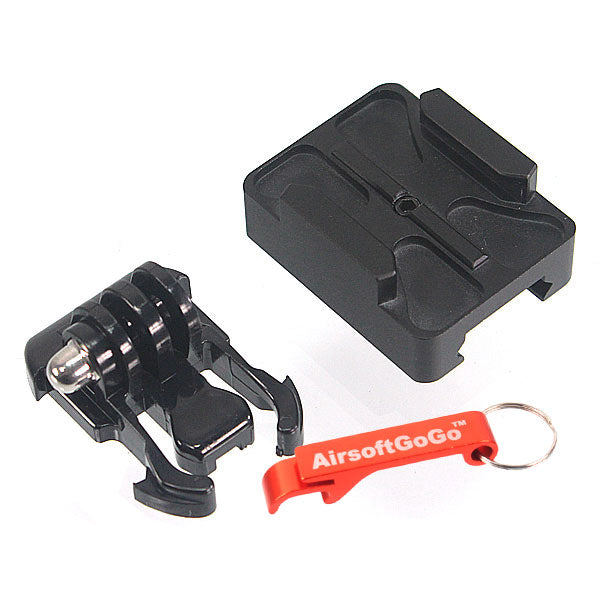 Low Profile Rail Mount for GoPro HERO 1 2 3 3+ 4 Electric Gun Picatinny RAS RIS