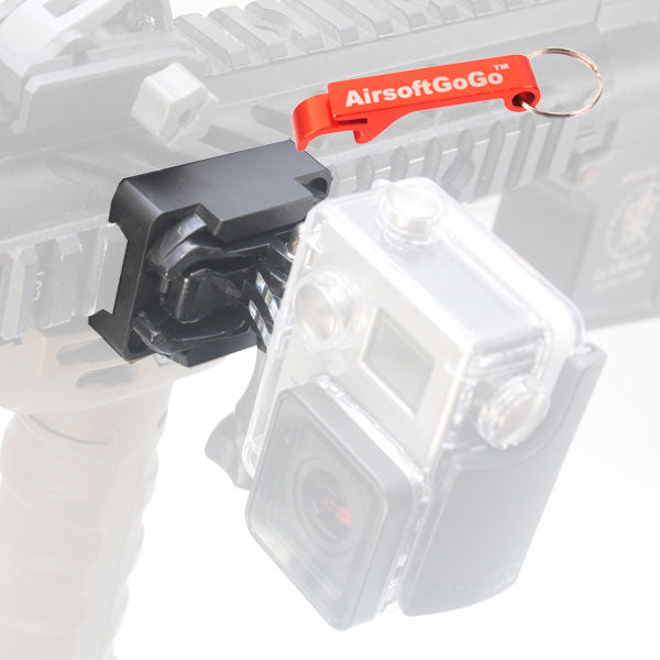 Low Profile Rail Mount for GoPro HERO 1 2 3 3+ 4 Electric Gun Picatinny RAS RIS