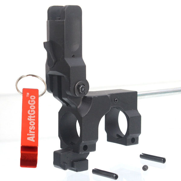 M4 AR シリーズ 電動ガン用E&C URXフリップアップフロントサイト (ガスチューブを含む)