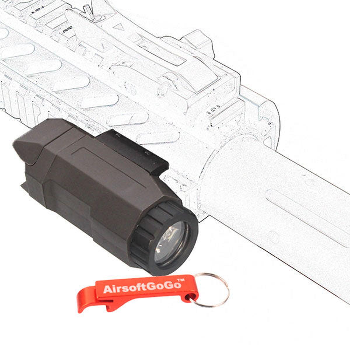 ガスブローバック G17 G18C M9A1 & 電動ガン用Night Evolution製タクティカルフラッシュライト (黒)-AIRSOFT GOGO エアガン・サバゲー用品通販