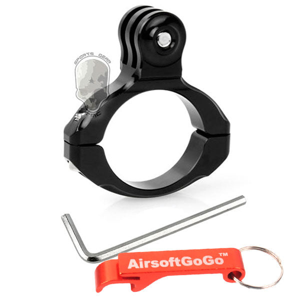 GoPro ヒーロー2/3+ 用ハンドルバー(31.8mm) 自転車/バイクオートバイ アルミハンドル マウントアダプター(黒)